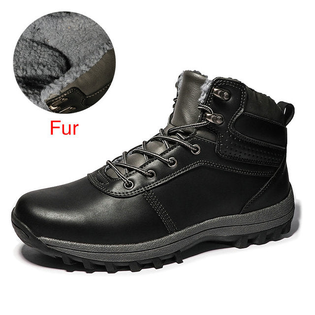 Genuine Leather Fur Plus Snow Boot