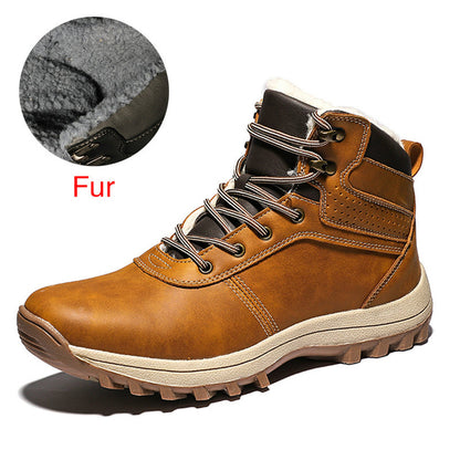 Genuine Leather Fur Plus Snow Boot