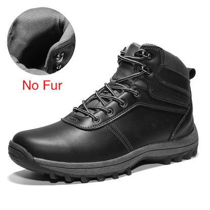 Genuine Leather Fur Plus Snow Boot