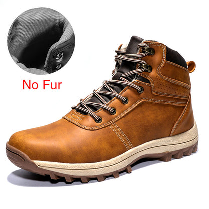 Genuine Leather Fur Plus Snow Boot