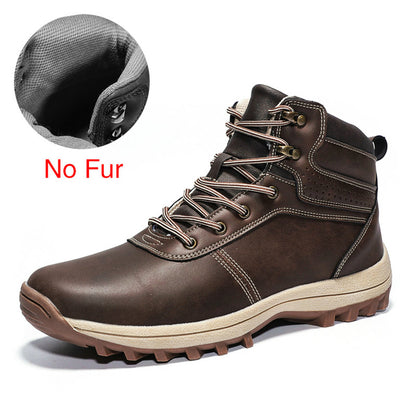 Genuine Leather Fur Plus Snow Boot