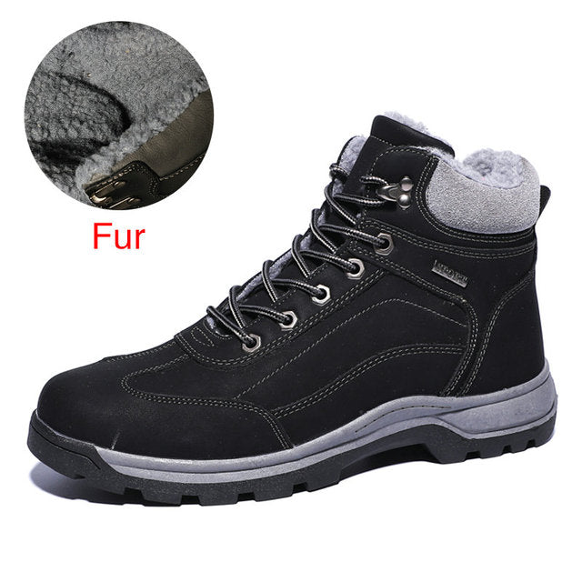 Genuine Leather Fur Plus Snow Boot