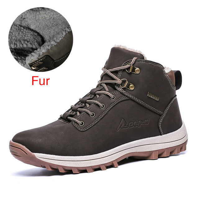 Genuine Leather Fur Plus Snow Boot