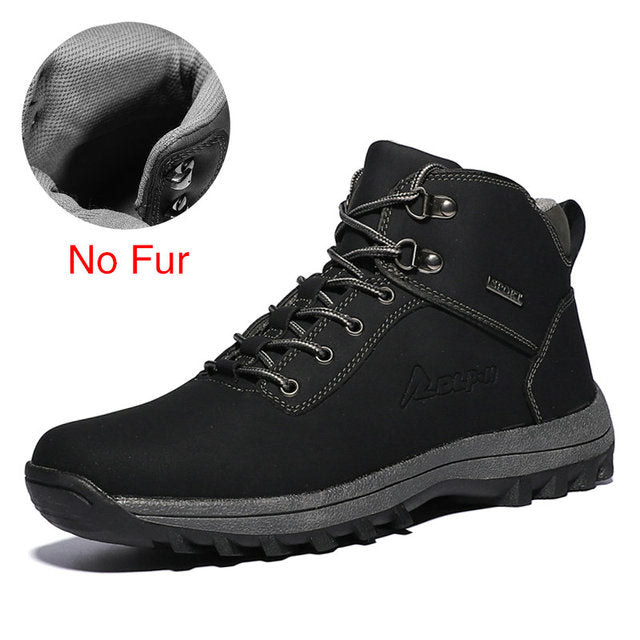 Genuine Leather Fur Plus Snow Boot