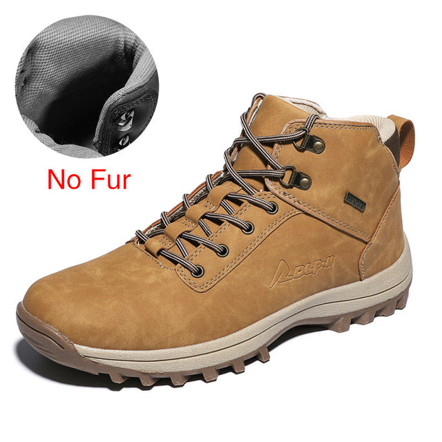 Genuine Leather Fur Plus Snow Boot