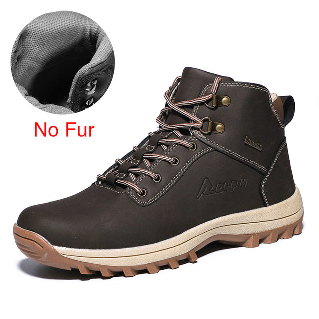 Genuine Leather Fur Plus Snow Boot