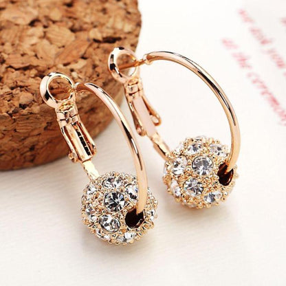 Fashion Jewelry Crystal Ball Earrings