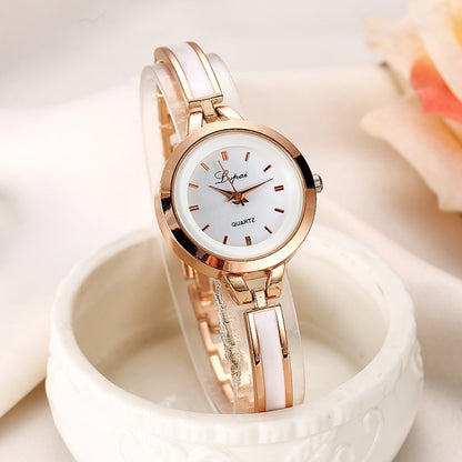 Luxury Rose Gold Silver Bracelet watch