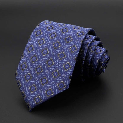 New Men's Tie Classic Solid Color Stripe Flower