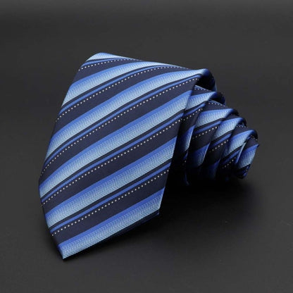 New Men's Tie Classic Solid Color Stripe Flower