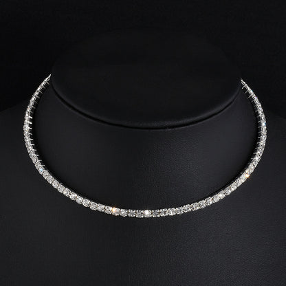 Rhinestone Choker Necklaces Torques Collar