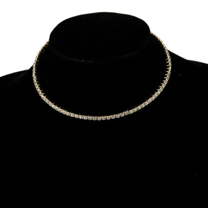 Rhinestone Choker Necklaces Torques Collar