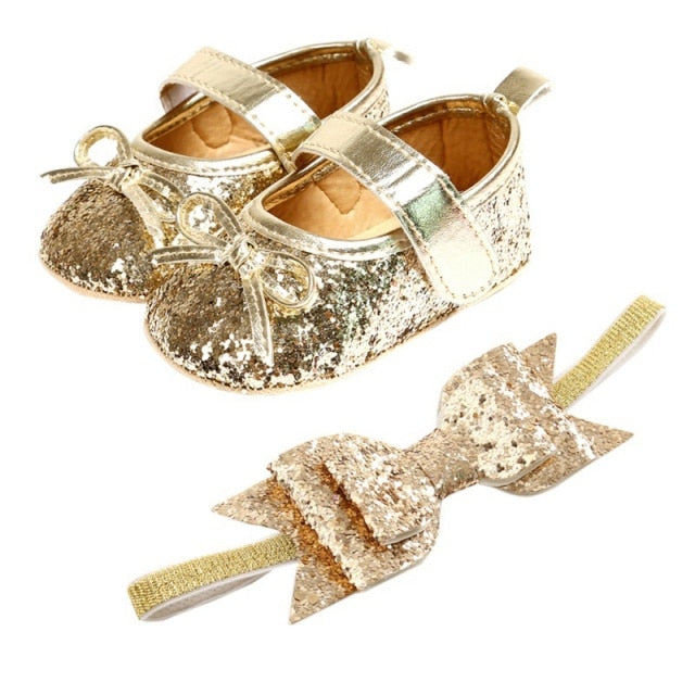 Sequins Baby Shoes Leather Toddler