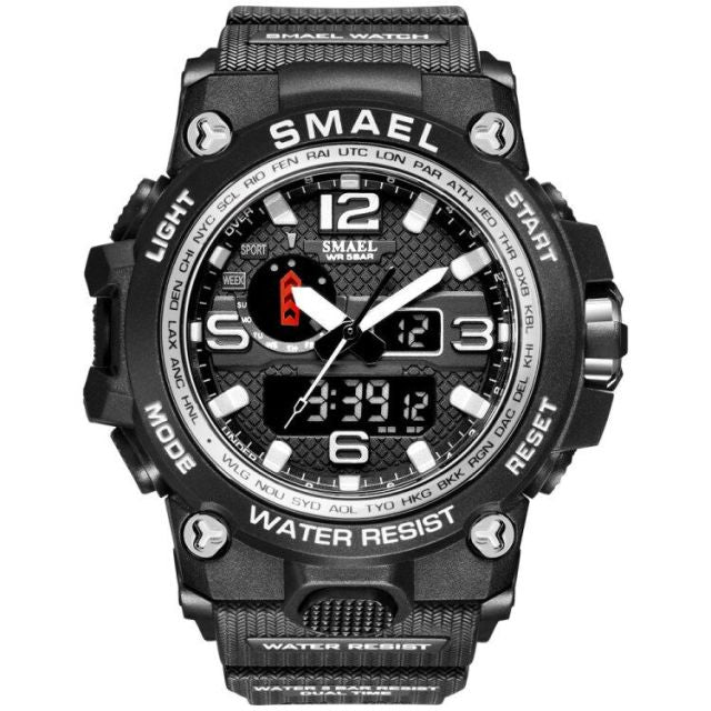 Waterproof Clock Alarm Wristwatch Quartz Military Watch