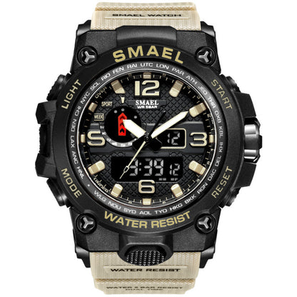 Waterproof Clock Alarm Wristwatch Quartz Military Watch