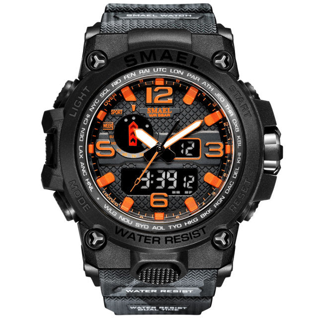 Waterproof Clock Alarm Wristwatch Quartz Military Watch