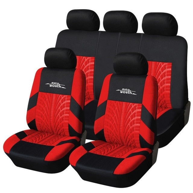 Full Car Seat Covers Set Universal Polyester Fabric