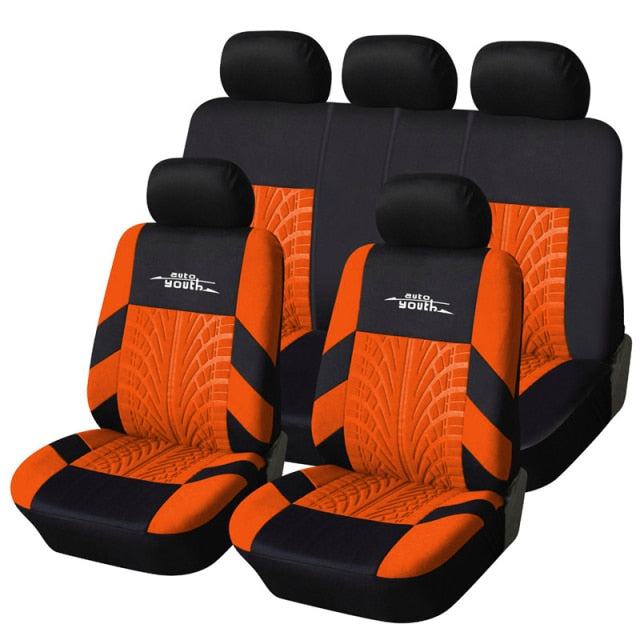 Full Car Seat Covers Set Universal Polyester Fabric