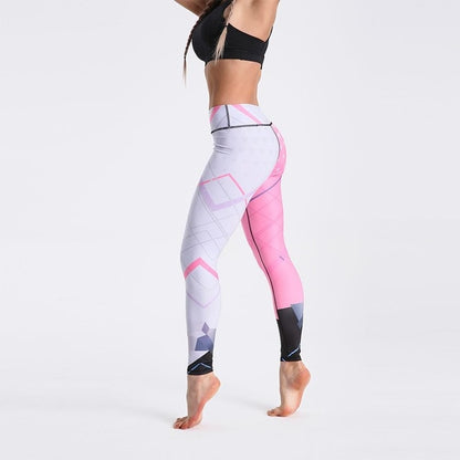 Spandex High Waist Digital Printed Fitness Leggings