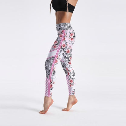 Spandex High Waist Digital Printed Fitness Leggings