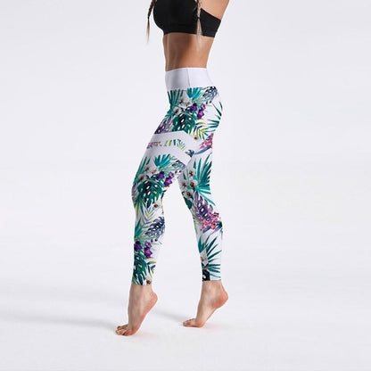 Spandex High Waist Digital Printed Fitness Leggings