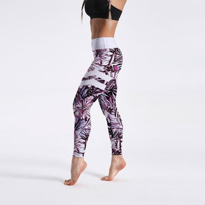 Spandex High Waist Digital Printed Fitness Leggings