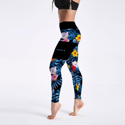 Spandex High Waist Digital Printed Fitness Leggings