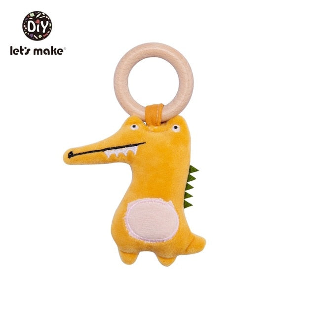 Make Animal Silicone Teether Wooden Rabbit Ring