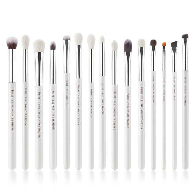 White/Silver Makeup brushes set