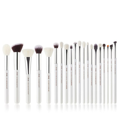 White/Silver Makeup brushes set