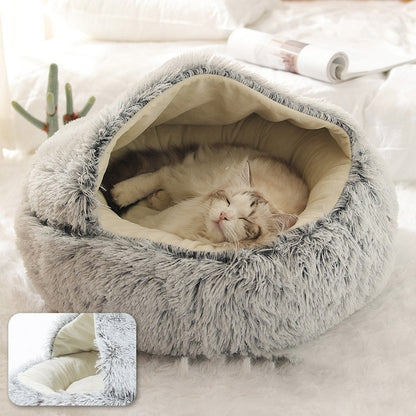 Style Pet Dog Cat Bed Round Plush Cat