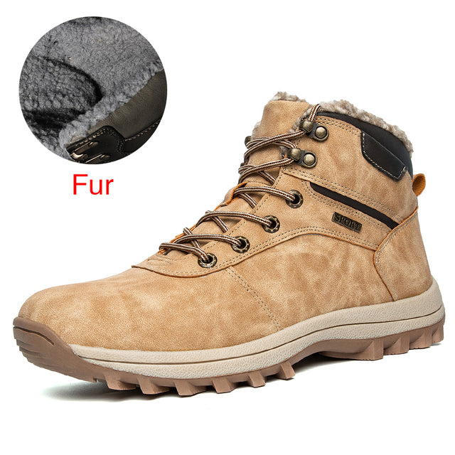 Genuine Leather Fur Plus Snow Boot