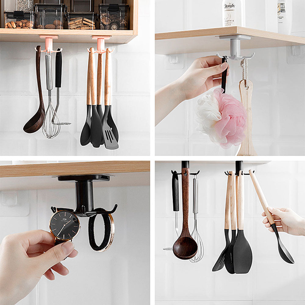 Kitchen Hooks Self Adhesive 6 Hooks Home Wall