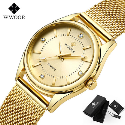 Luxury Brand Dress Gold Watch