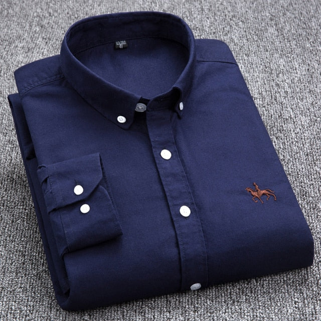 Cotton Oxford Shirt  Long Sleeve