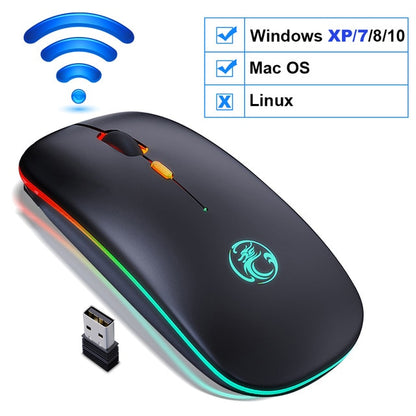 Wireless Mouse Bluetooth RGB Rechargeable Mouse