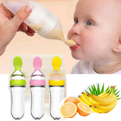 Baby Spoon Bottle Feeder Dropper Silicone Spoons