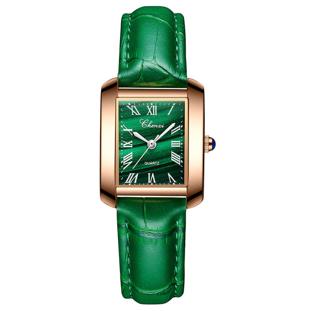 Elegant Watch Malachite Green Casual Waterproof