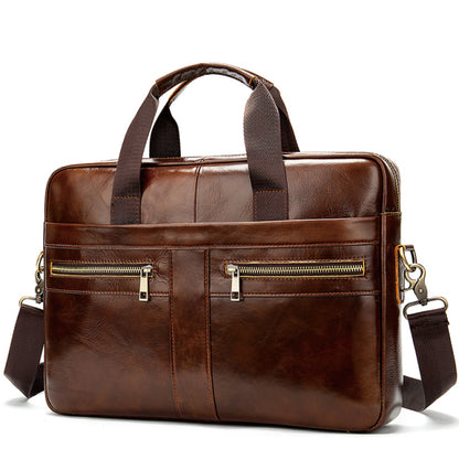 Bag Genuine Leather Briefcase for Laptop