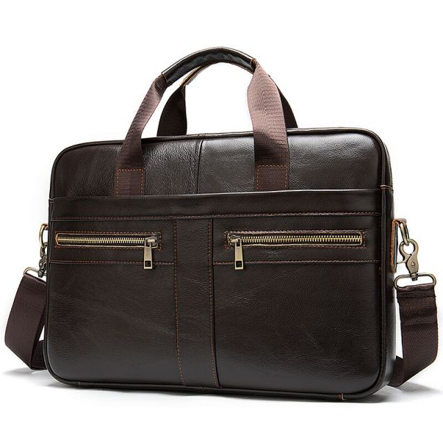 Bag Genuine Leather Briefcase for Laptop