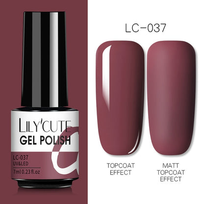 Nail Gel Polish Color Semi Permanent Matte