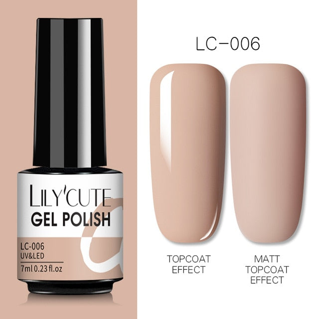 Nail Gel Polish Color Semi Permanent Matte