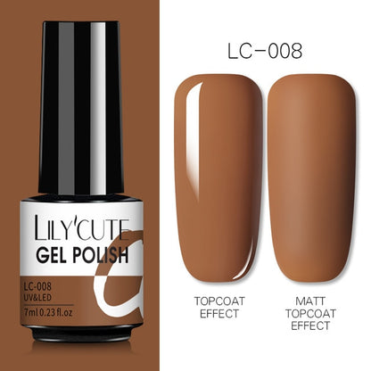 Nail Gel Polish Color Semi Permanent Matte