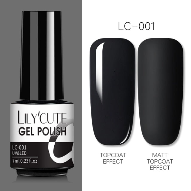 Nail Gel Polish Color Semi Permanent Matte