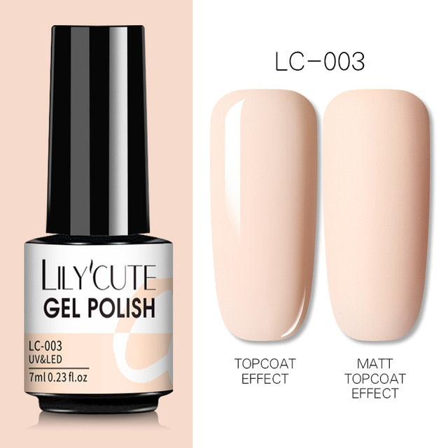 Nail Gel Polish Color Semi Permanent Matte