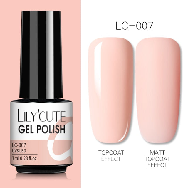 Nail Gel Polish Color Semi Permanent Matte