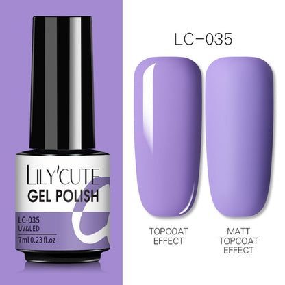 Nail Gel Polish Color Semi Permanent Matte