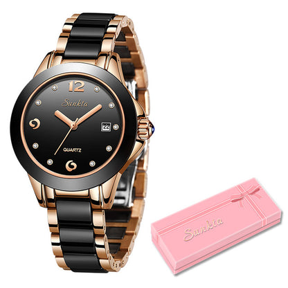 Rose Gold Ladies Bracelet Watch