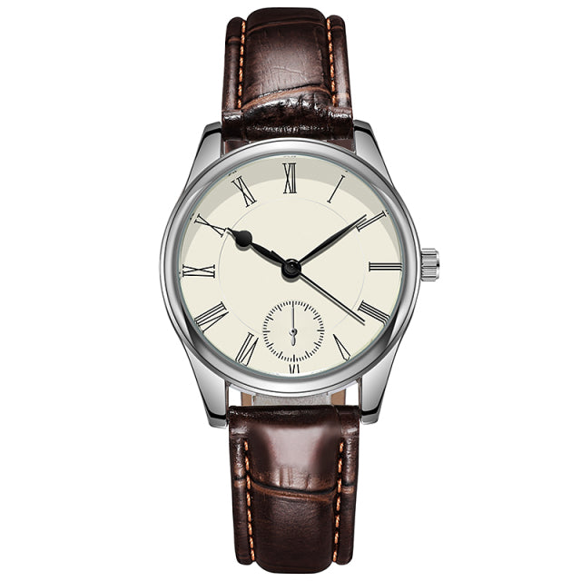 Classic Watches Crocodile Leather Strap Light