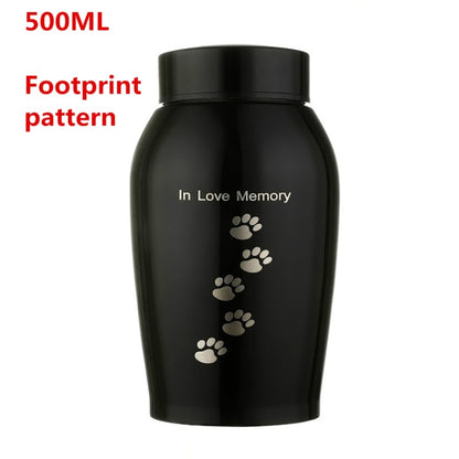 Gold/Black Stainless steel Urns Pets Dog